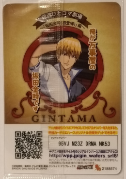 Wafer Card Gintama 2188574 #W6-SP01 Kintoki