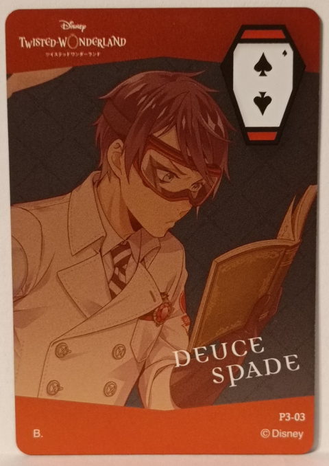 Metalic Card Twisted Wonderland P3-03 Deuce Spade Metalic Card Twisted Wonderland P3-03 Deuce Spade